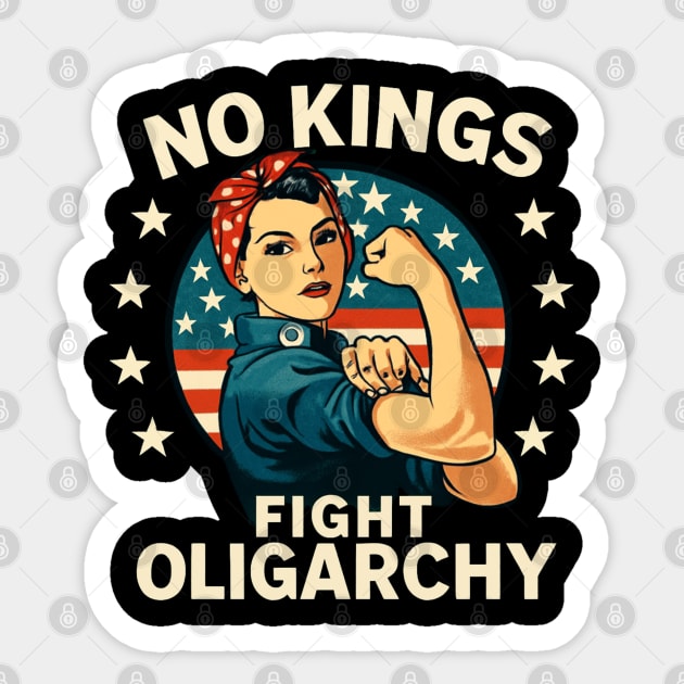 No-Kings Sticker by Creatifly Graphic Tees